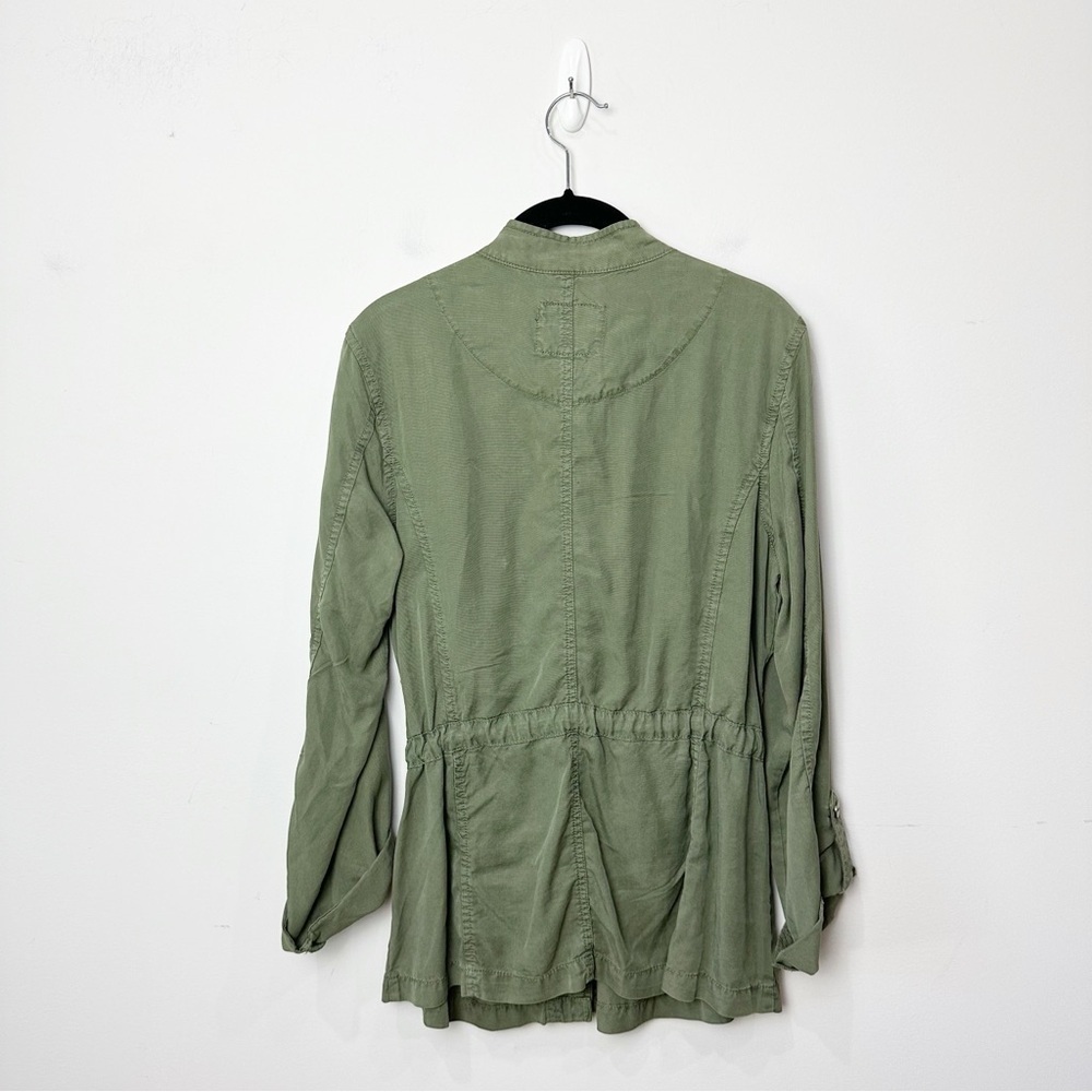 Sanctuary Utility Jacket Green Snap Roll Tab - Picture 5 of 9